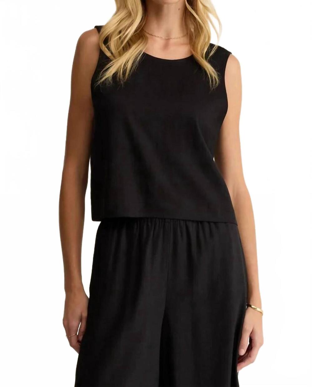 NEW Z SUPPLY sloane linen tank top in black